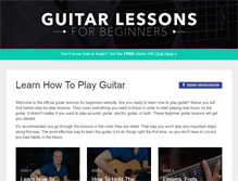 Tablet Screenshot of guitarlessonsforbeginners.com